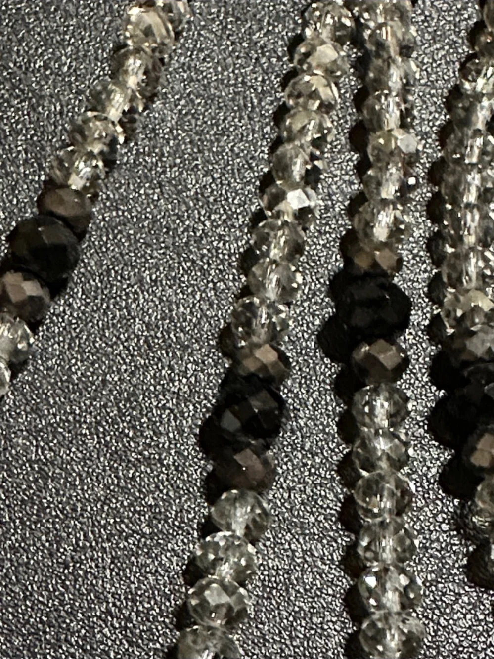 Dillards Continuous Strand Shadow Faceted Crystal Long Necklace